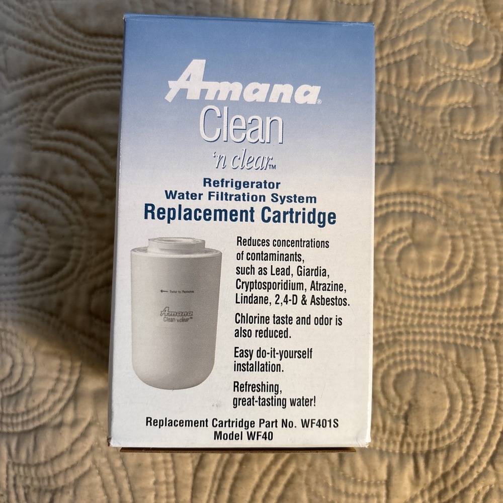 Amana Clean N Clear Model WF401 WF401S Replacement Water Filter Cartridge Sealed